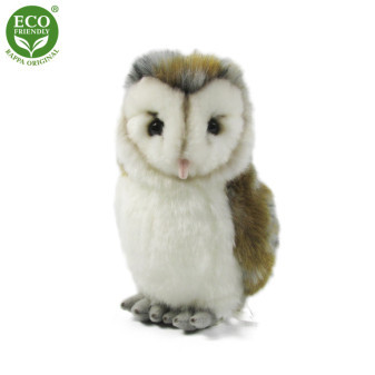 Plyšový vták sova pálená 17 cm ECO-FRIENDLY