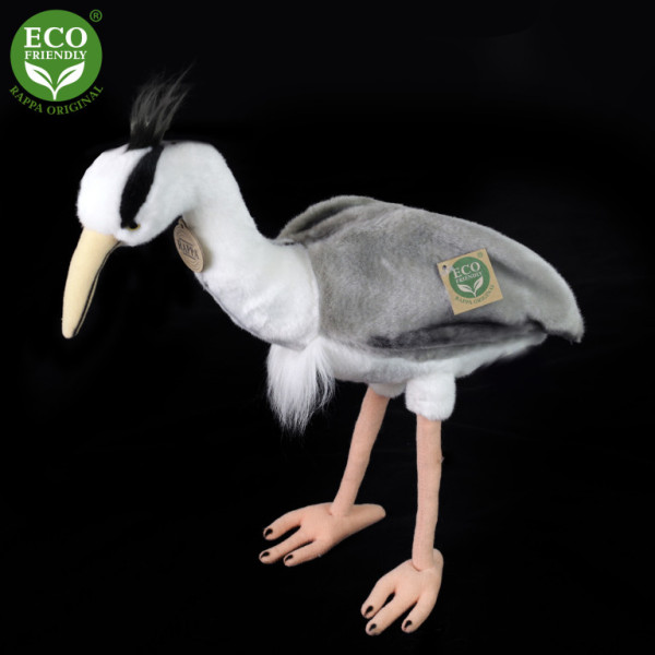Plyšový vták volavka 35 cm ECO-FRIENDLY