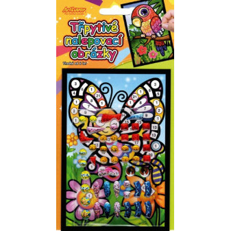 Trblietavý nalepovací obrázok 15x10cm asst v sáčku