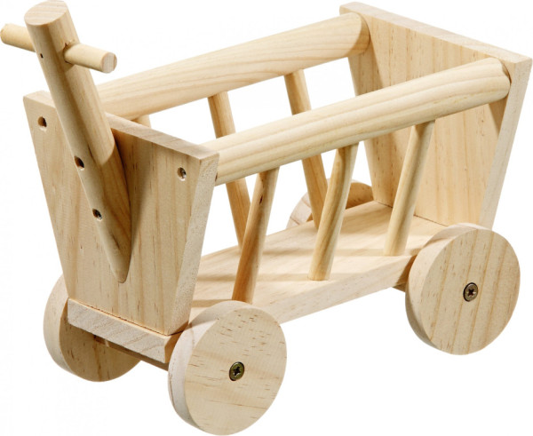 FLAMINGO doplnok pre hlodavce vozík NATURE WOOD MANGER HANDCART 20cm