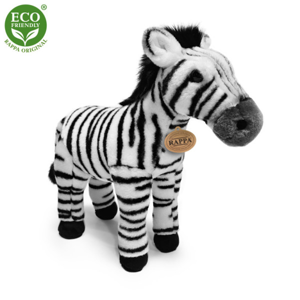 Plyšová zebra stojaca 30 cm ECO-FRIENDLY