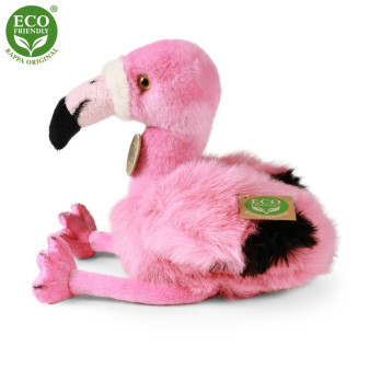 Plyšový vták plameniak 20 cm ECO-FRIENDLY