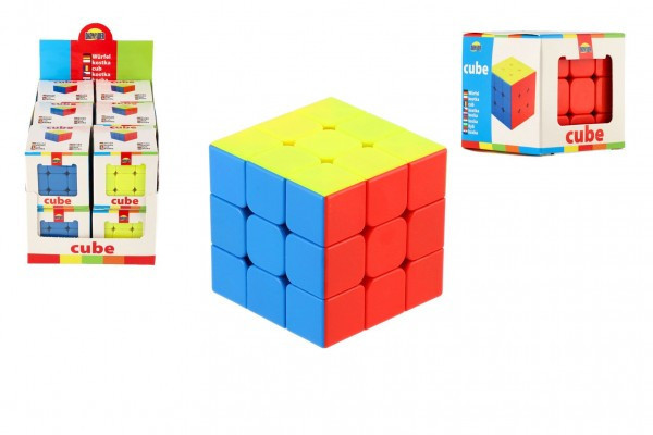 Kocka hlavolam 3x3x3 plast 5,5x5,5x5,5cm v krabičke