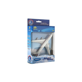 Lietadlo Welly Boeing 747 plast/kov 15cm v krabičke 13x21x4, 5cm