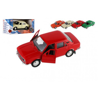 Auto Welly Škoda 105L kov/plast 11cm 1:34-39 na volný chod 4 barvy v krabičce 15x7x7cm