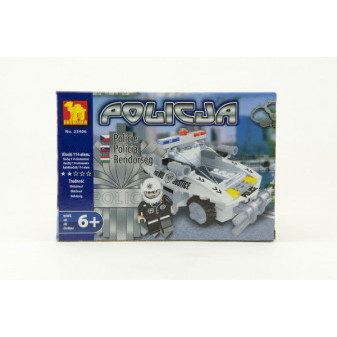 Stavebnica Dromader Polícia Auto 23406 114ks v krabici 22x15x4, 5cm