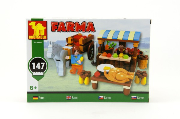 Stavebnica Dromader Farma 28406 147ks v krabici 22x15x4, 5cm