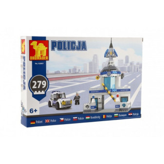 Stavebnica Dromader Polícia Stanica+Auto 32x22x5cm