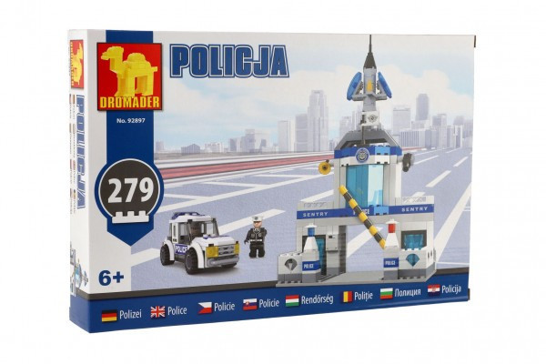 Stavebnica Dromader Polícia Stanica+Auto 32x22x5cm
