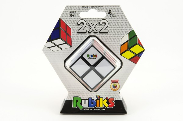 Rubikova kocka hlavolam 2x2 plast 4,5x4,5cm na karte