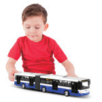 Kĺbový autobus ktorý hlási zastávky česky 36 cm modrý
