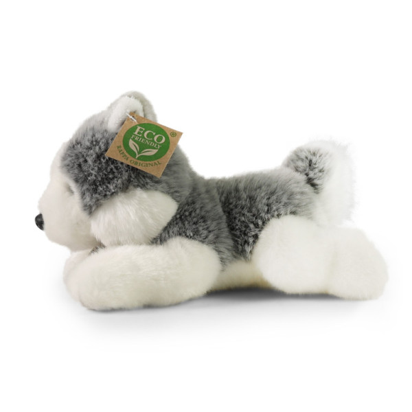 Plyšový pes husky ležiaci 20 cm ECO-FRIENDLY