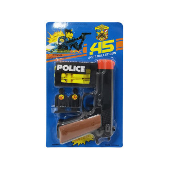 Pištoľ policajná s terčíkmi a nábojmi