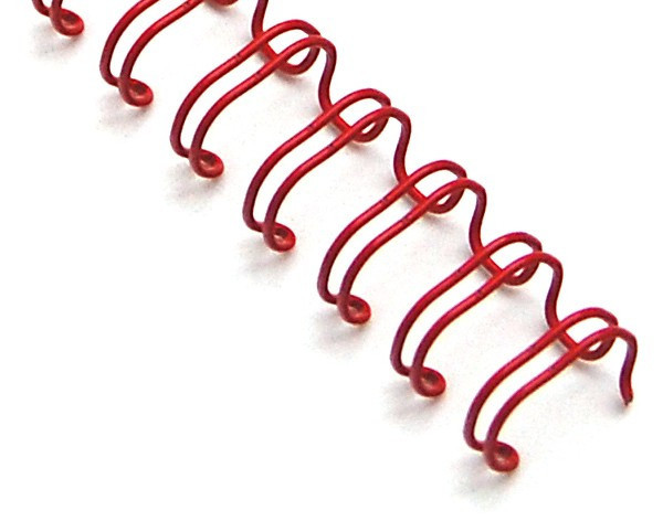 Drôtené chrbty 1/4' - priemer 6,4 mm, 3:1, červené, 100 ks 609.260