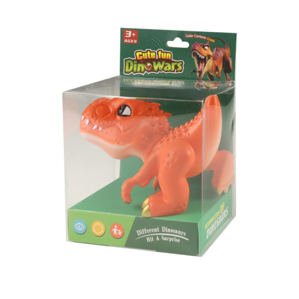 Dinosaurus funny oranžový 14 cm