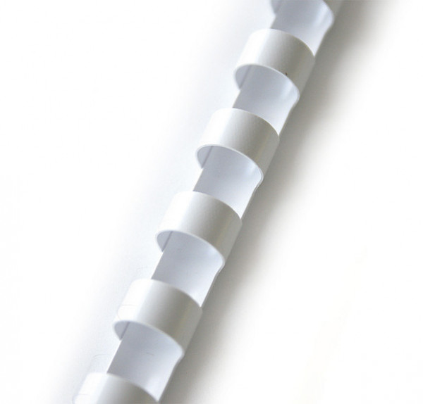 Plastové chrbty - 12,5 mm, biele, 100 ks 609.015