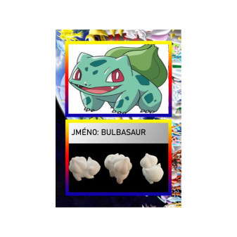 Figúrka Bulbasaur + karta - 3D postavička