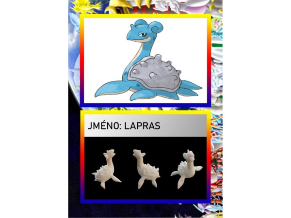 3D figúrka pokemona: Lapras Hráčska karta