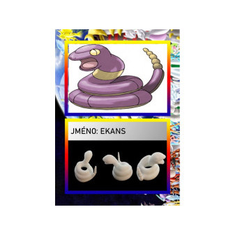 Figúrka Ekans + karta - 3D postavička