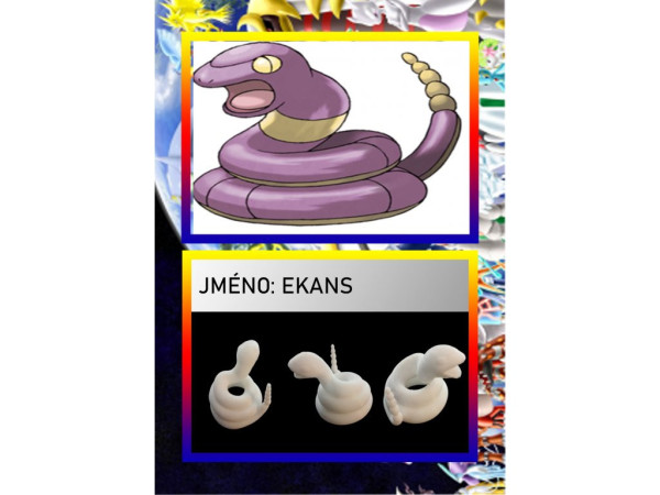 Figúrka Ekans + karta - 3D postavička