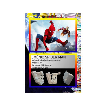 3D figúrka: SpiderMan Hráčska karta