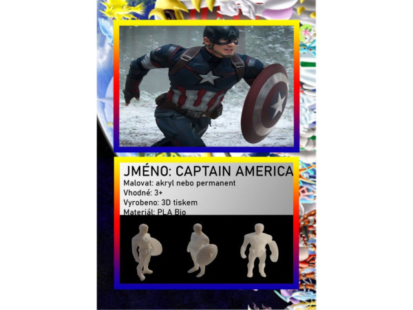 Figúrka Capitán Amerika - 3D postavička