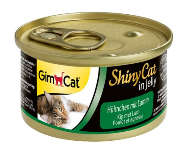 Konzerva SHINY CAT kura s jahňacím 70g