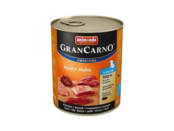 Konzerva Animonda Grand Carno Junior kura + hovädzie 800g