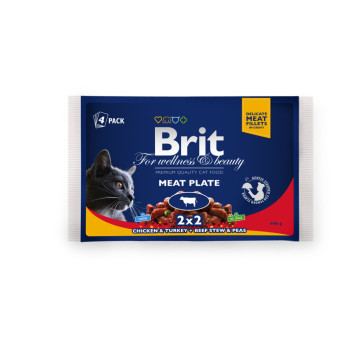 Kapsička Brit Cat Premium Pouches masová variácia 4x100g