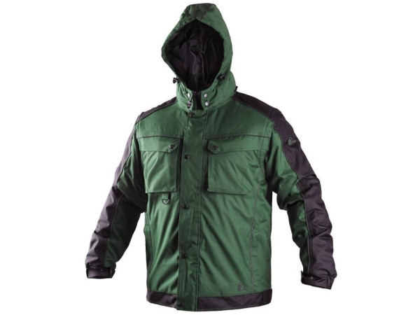 Bunda CXS IRVINE, zimná, pánska, zeleno-čierna, veľ. 2XL