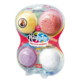 PlayFoam® Modelína/Plastelína guličková 4 farby na karte 18x27x4cm