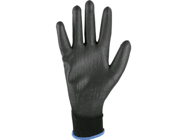 Rukavice CXS BRITA BLACK, s blistrom, máčané v polyuretáne, veľ. 08