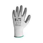 Rukavice CXS ABRAK, máčané v nitrile, bielo-šedé, blister, veľ. 07