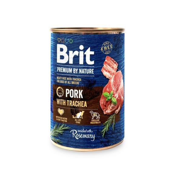 Konzerva Brit Premium by Nature Pork with Trachea 400g