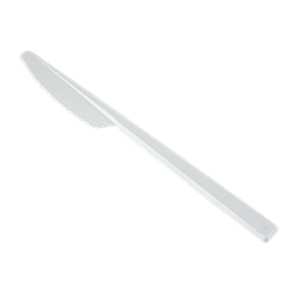 Plastový nůž PS 18cm bílá light, opakovatelně použitelný, 50ks