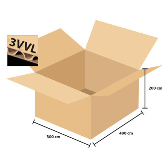 Škatuľa kartónová 3 vrstvová 400x300x200 mm