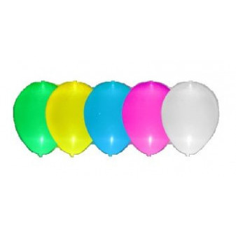 Balónik LED svietiaci 5 ks mix farieb 30 cm
