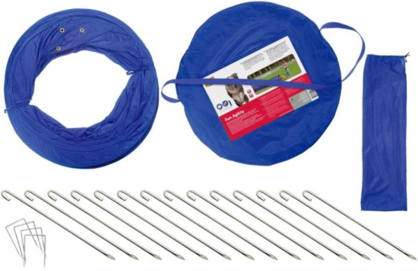 VÝPREDAJ Karlie agility tunel modrý s taškou 525x60cm