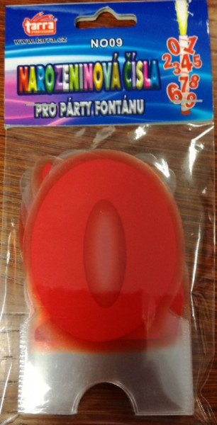 Narodeninové číslice pre párty fontánu 0-9