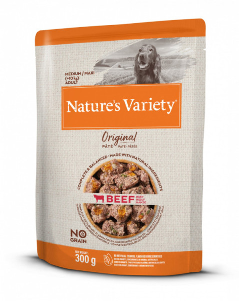 Kapsička Nature´s variety original pre stredné psy s hovädzím 300g