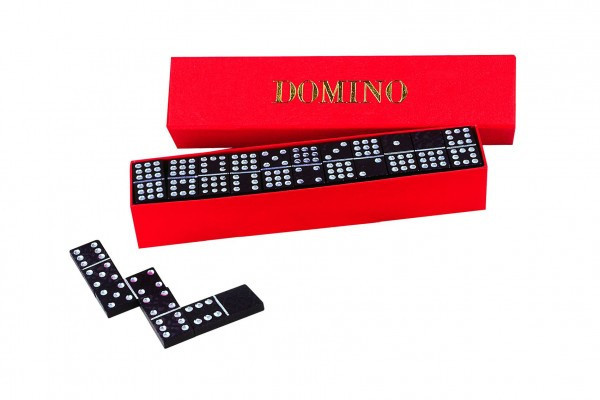 Domino spoločenská hra drevo 15,5x3,5x5cm
