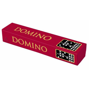 Domino spoločenská hra drevo 55ks v krabičke 23,5x3,5x5cm