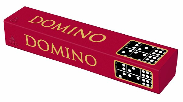 Domino spoločenská hra drevo 55ks v krabičke 23,5x3,5x5cm