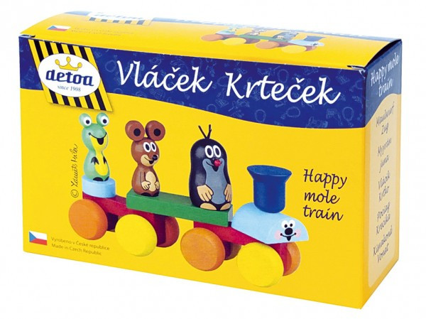 Vlak Krtko drevo 15cm v krabičke
