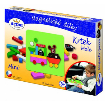 Magnetické dieliky mini Krtko drevo 27ks v krabici 27x19x3cm