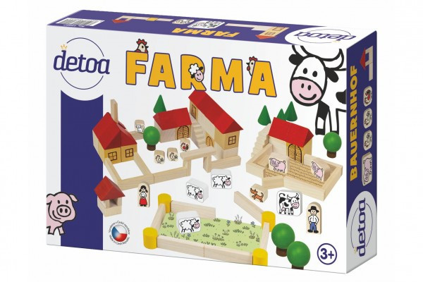 Farma stavebnice drevo 30x20x6cm