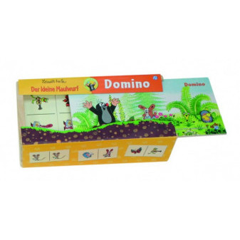 Domino Krtko drevo spoločenská hra 28 dielikov v drevenej krabičke 18x11x5cm