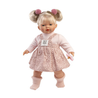 Llorens 33158 ROBERTA - realistická bábika so zvukmi a mäkkým látkovým telom - 33 cm