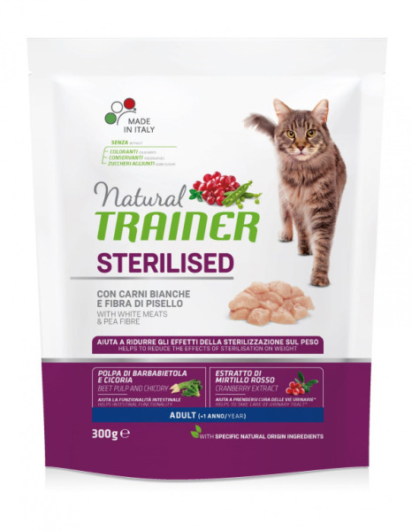 TRAINER Natural Cat Sterilised hydinové mäso 300g