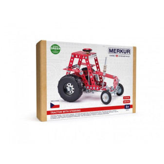 Stavebnica MERKUR 057 Traktor s riadením 208ks v krabici 26x18x5, 5cm